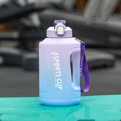 Extra Large Capacity  Cup With Straw Fitness Water Bottle