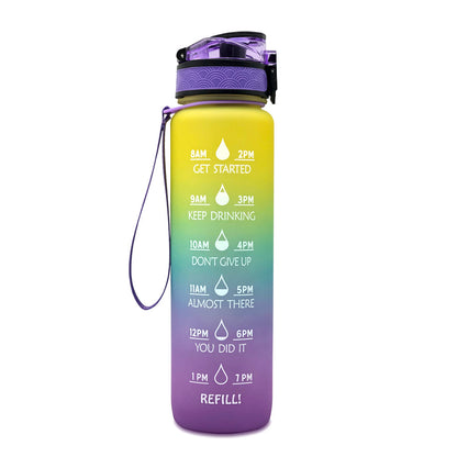 1L Tritan Water Bottle With Time Marker