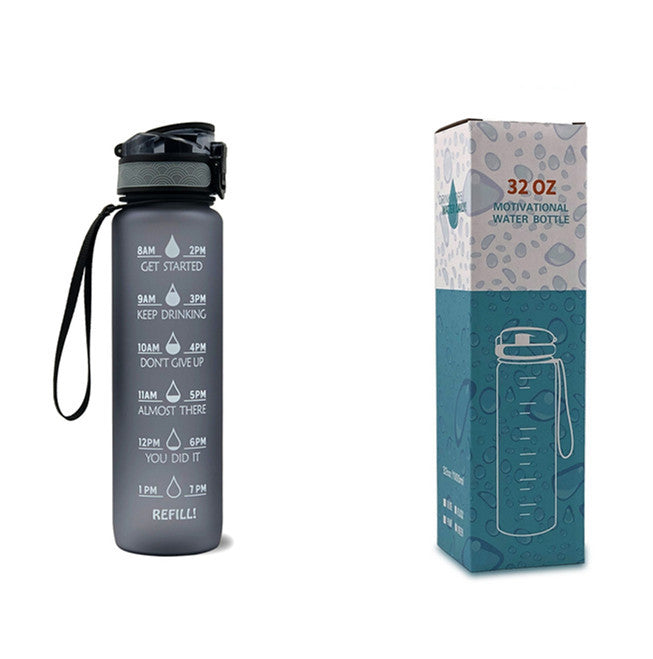 1L Tritan Water Bottle With Time Marker