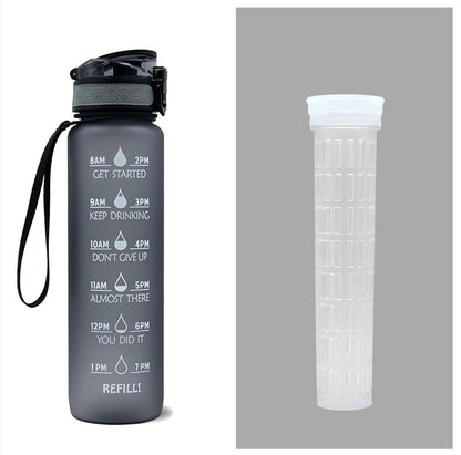 1L Tritan Water Bottle With Time Marker