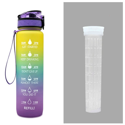 1L Tritan Water Bottle With Time Marker