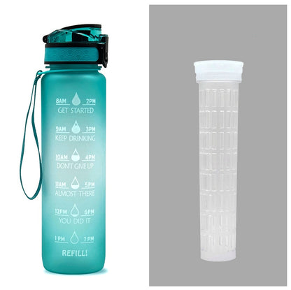 1L Tritan Water Bottle With Time Marker