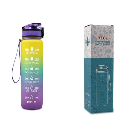 1L Tritan Water Bottle With Time Marker