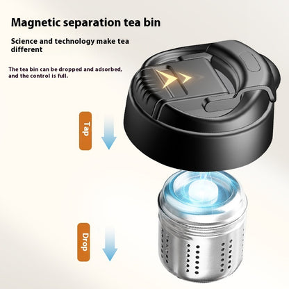 Glass Double-layer Heat Insulation Magnetic Suction Tea/Water Separation