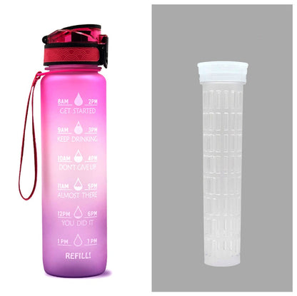 1L Tritan Water Bottle With Time Marker