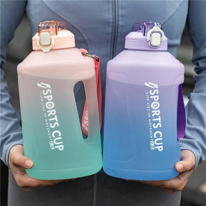 Extra Large Capacity  Cup With Straw Fitness Water Bottle